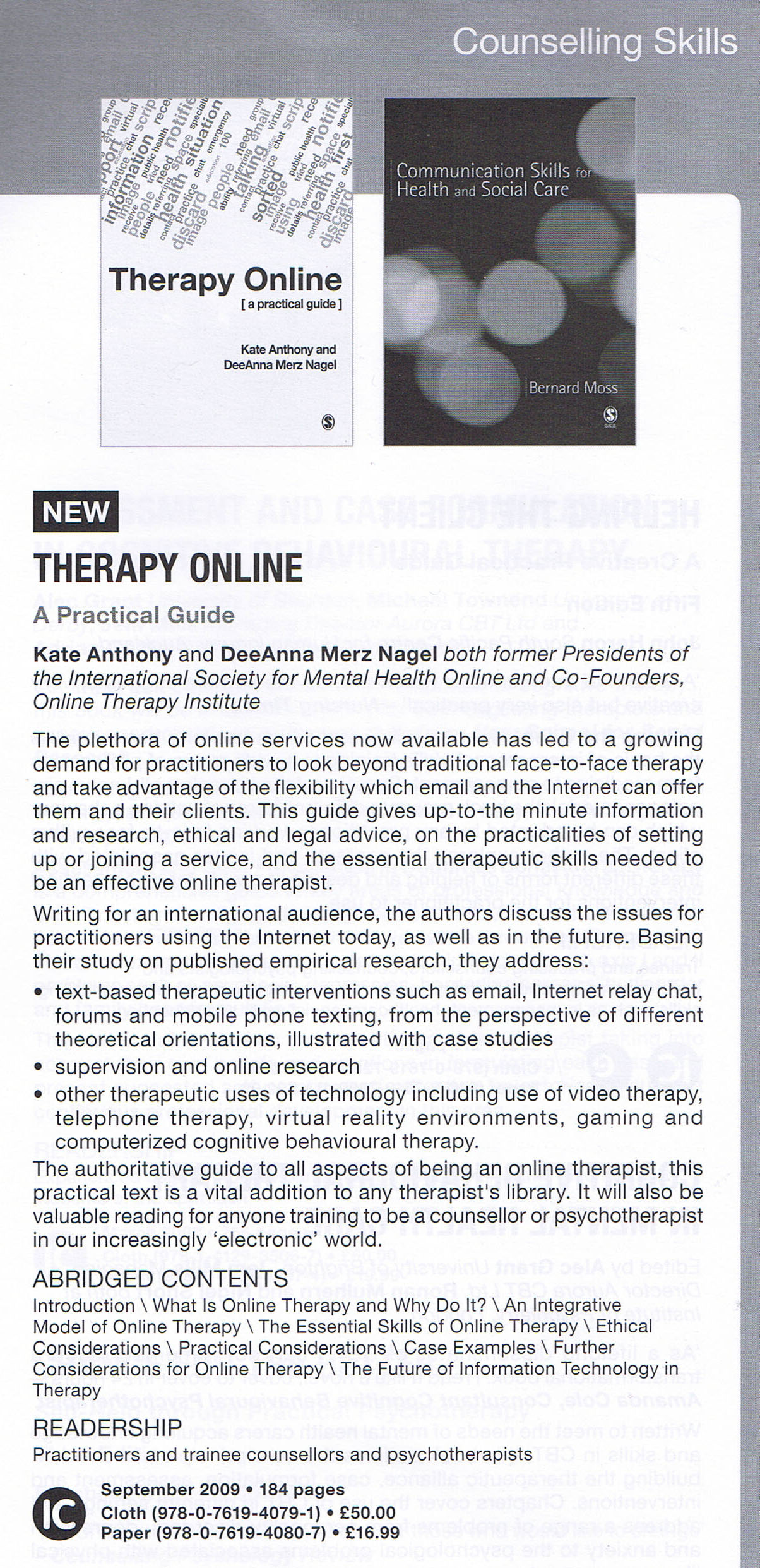 Therapy Online [A Practical Guide]